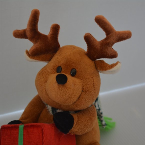 Gemmy Reindeer Christmas Musical Lights Plush Toy - Picture 3 of 10